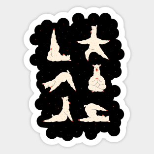 LLAMA YOGA FUNNY CUTE CARTOON Sticker